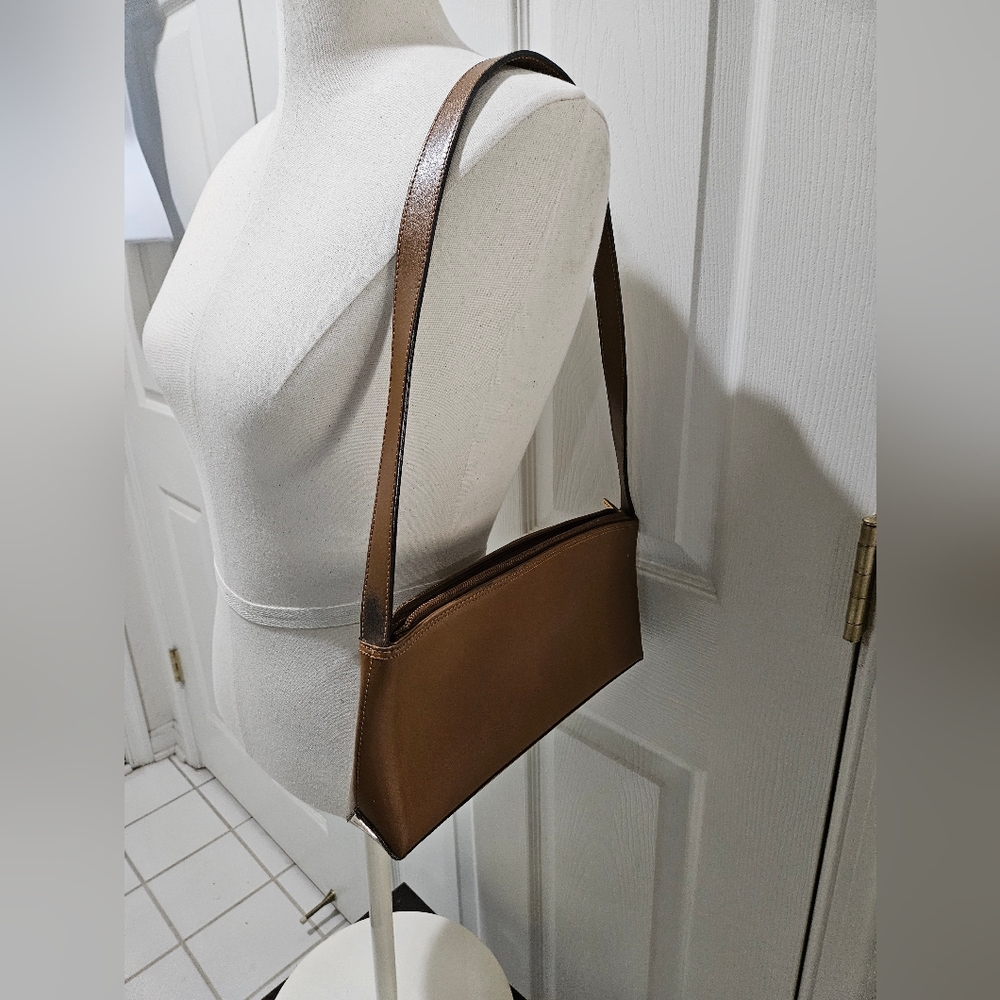 Vintage 1970s Nicoli Fernando Brown Leather Leather Handbag made in Italy